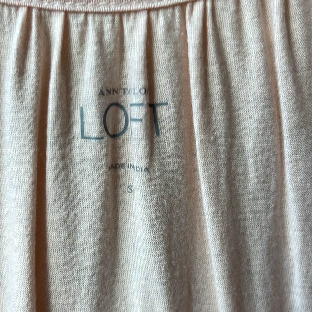LOFT pink sequin beaded tulle tank cami top ballet peach pink size small - Picture 3 of 7